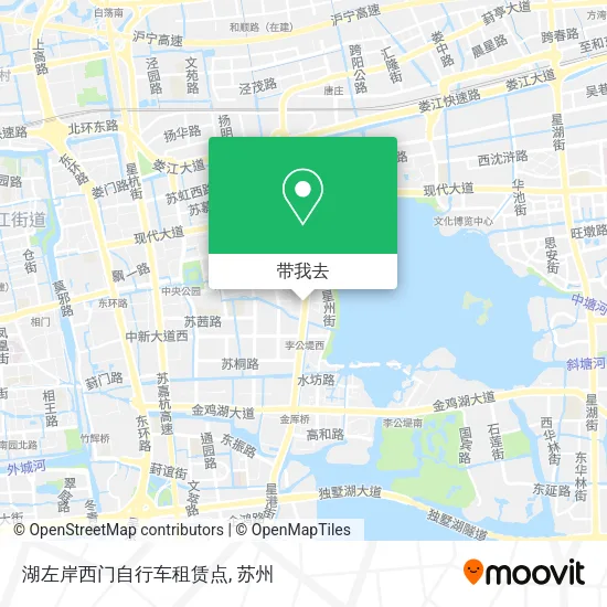 湖左岸西门自行车租赁点地图