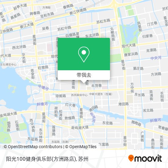 阳光100健身俱乐部(方洲路店)地图