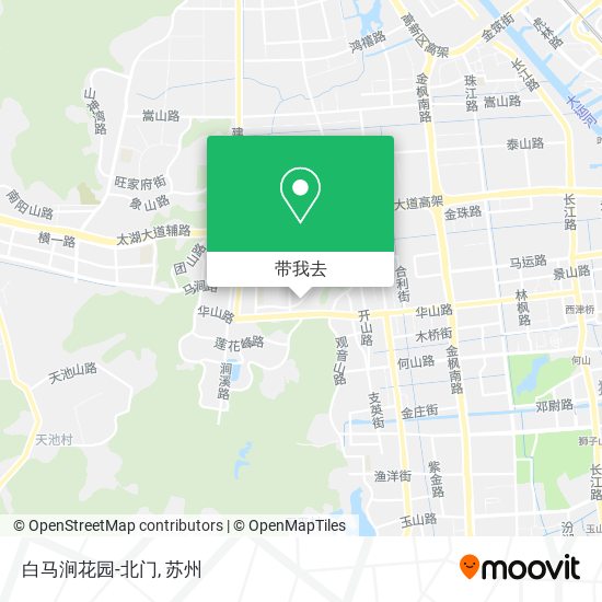 白马涧花园-北门地图