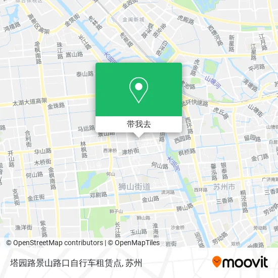 塔园路景山路口自行车租赁点地图