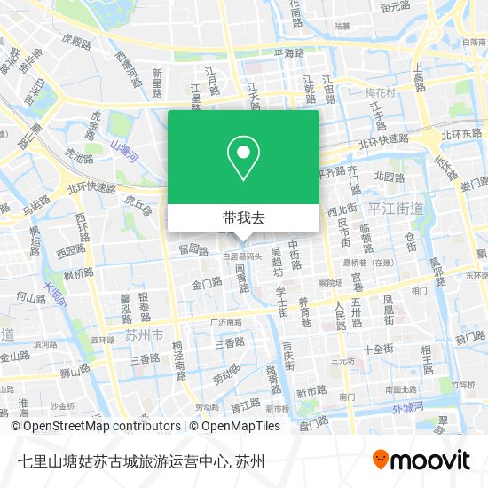 七里山塘姑苏古城旅游运营中心地图