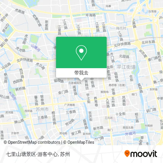 七里山塘景区-游客中心地图