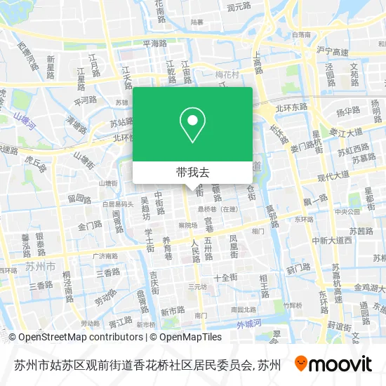 苏州市姑苏区观前街道香花桥社区居民委员会地图