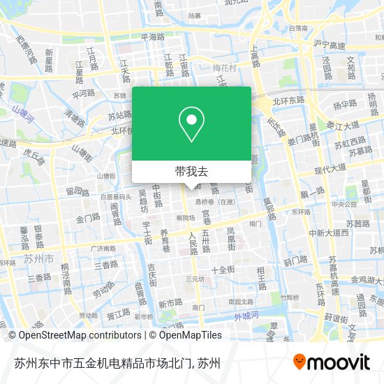 苏州东中市五金机电精品市场北门地图