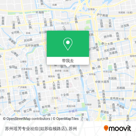 苏州瑶芳专业祛痘(姑苏临顿路店)地图
