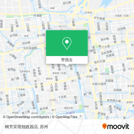 桐芳宾馆拙政园店地图