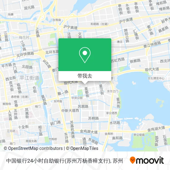 中国银行24小时自助银行(苏州万杨香樟支行)地图