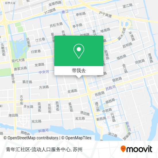 青年汇社区-流动人口服务中心地图