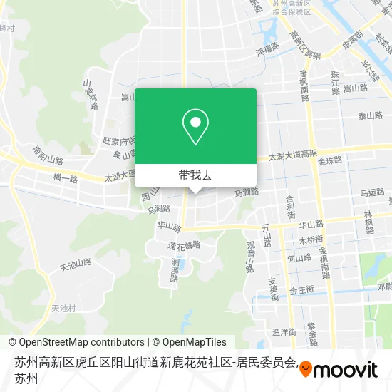 苏州高新区虎丘区阳山街道新鹿花苑社区-居民委员会地图