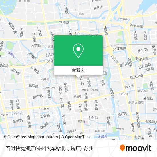 百时快捷酒店(苏州火车站北寺塔店)地图