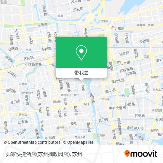 如家快捷酒店(苏州拙政园店)地图