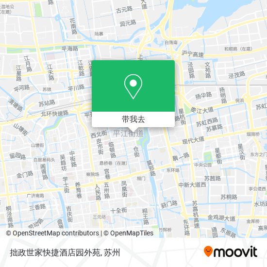 拙政世家快捷酒店园外苑地图
