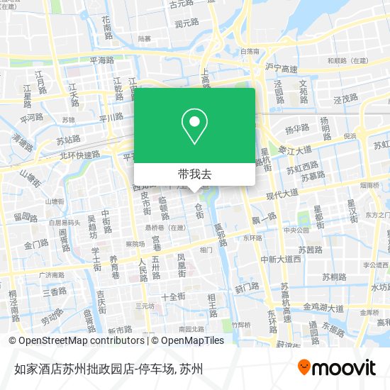 如家酒店苏州拙政园店-停车场地图