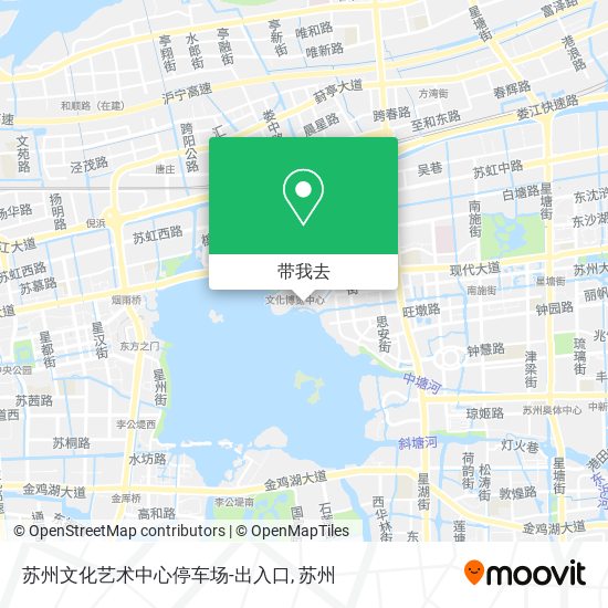 苏州文化艺术中心停车场-出入口地图