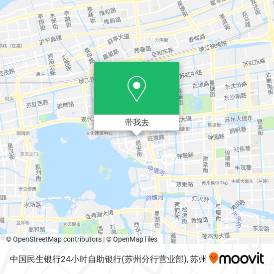 中国民生银行24小时自助银行(苏州分行营业部)地图