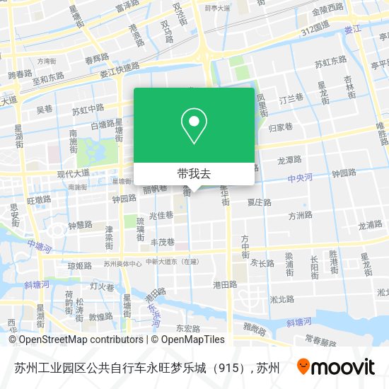 苏州工业园区公共自行车永旺梦乐城（915）地图