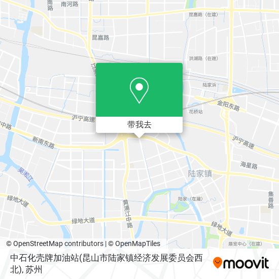 中石化壳牌加油站(昆山市陆家镇经济发展委员会西北)地图