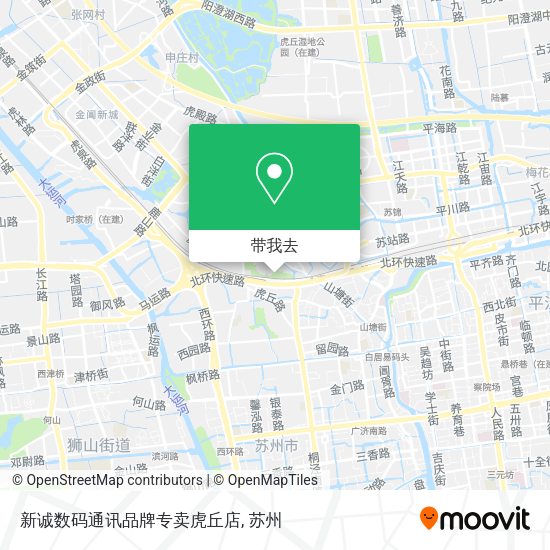 新诚数码通讯品牌专卖虎丘店地图