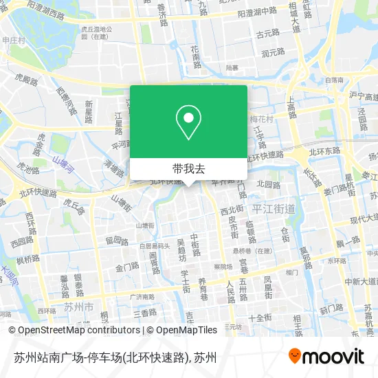 苏州站南广场-停车场(北环快速路)地图