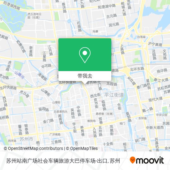 苏州站南广场社会车辆旅游大巴停车场-出口地图