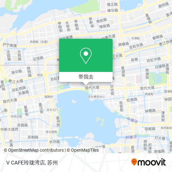 V CAFE玲珑湾店地图