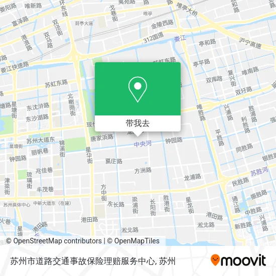 苏州市道路交通事故保险理赔服务中心地图