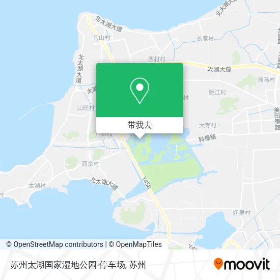 苏州太湖国家湿地公园-停车场地图