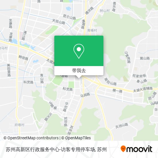 苏州高新区行政服务中心-访客专用停车场地图