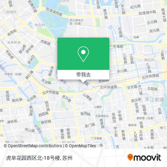 虎阜花园西区北-18号楼地图