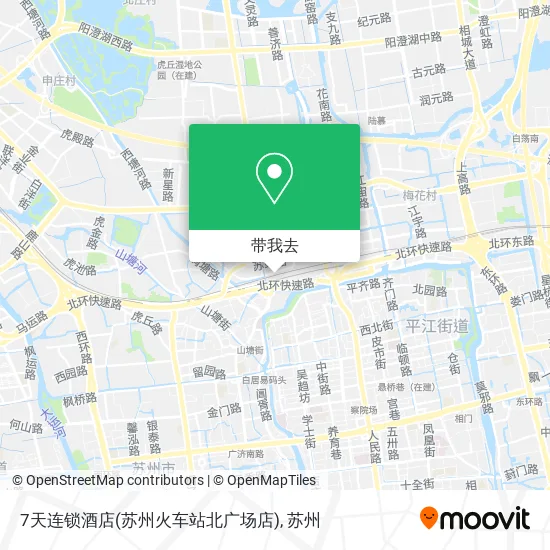 7天连锁酒店(苏州火车站北广场店)地图