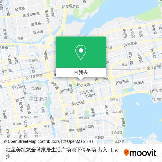 红星美凯龙全球家居生活广场地下停车场-出入口地图