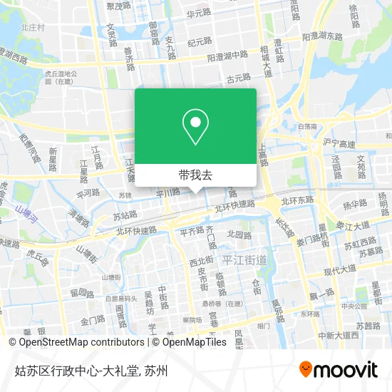 姑苏区行政中心-大礼堂地图