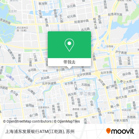 上海浦东发展银行ATM(江乾路)地图