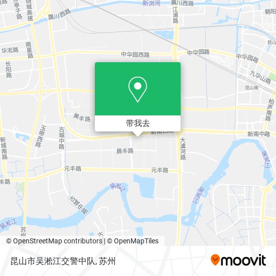 昆山市吴淞江交警中队地图