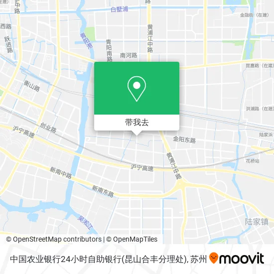 中国农业银行24小时自助银行(昆山合丰分理处)地图