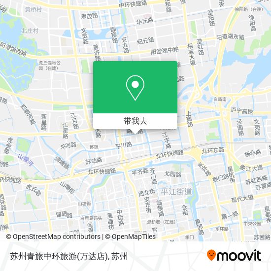 苏州青旅中环旅游(万达店)地图