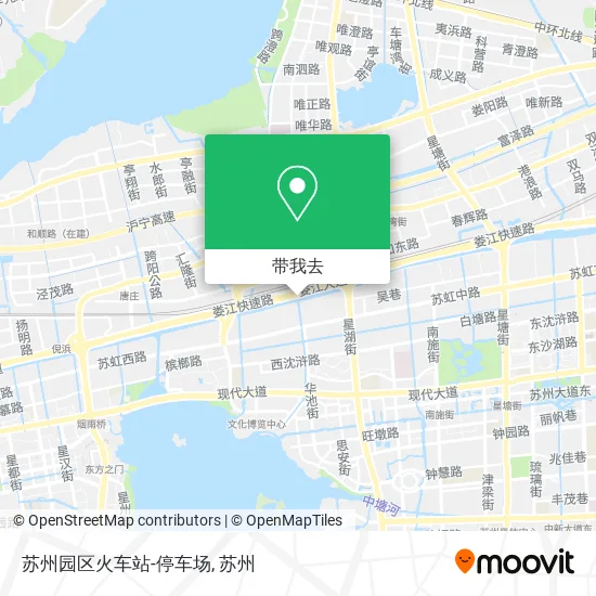 苏州园区火车站-停车场地图