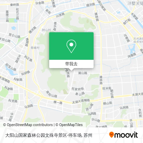 大阳山国家森林公园文殊寺景区-停车场地图