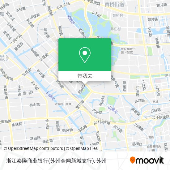 浙江泰隆商业银行(苏州金阊新城支行)地图