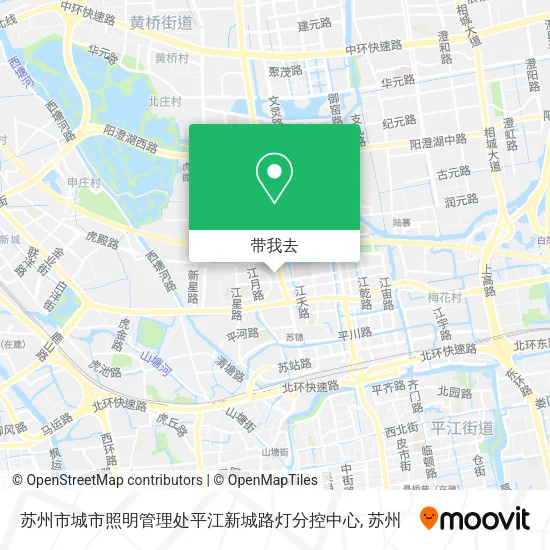 苏州市城市照明管理处平江新城路灯分控中心地图
