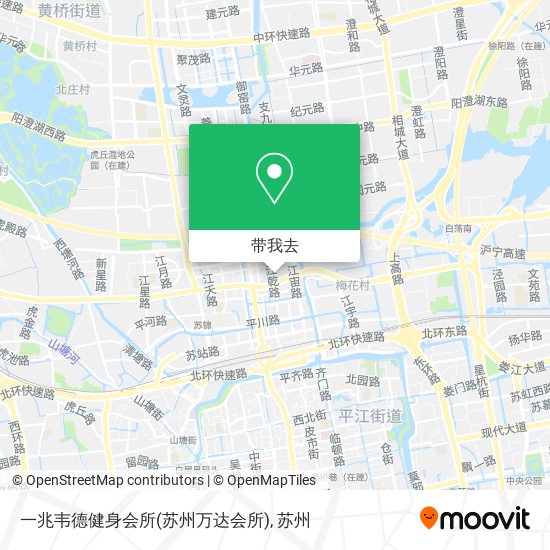 一兆韦德健身会所(苏州万达会所)地图