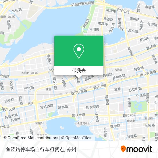 鱼泾路停车场自行车租赁点地图