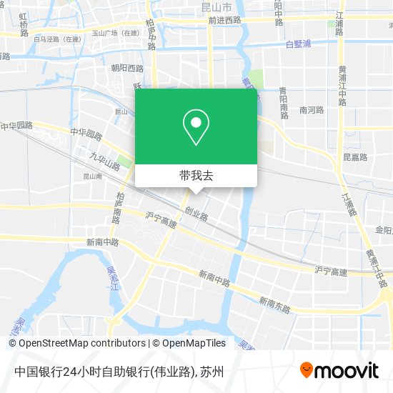 中国银行24小时自助银行(伟业路)地图
