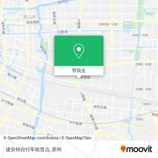 捷安特自行车租赁点地图