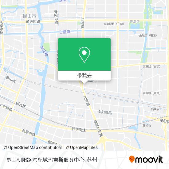 昆山朝阳路汽配城玛吉斯服务中心地图