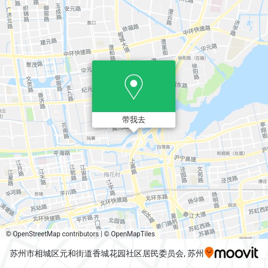 苏州市相城区元和街道香城花园社区居民委员会地图