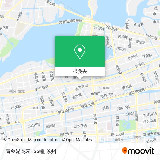 青剑湖花园155幢地图
