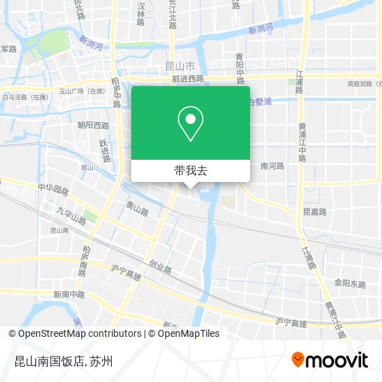 昆山南国饭店地图