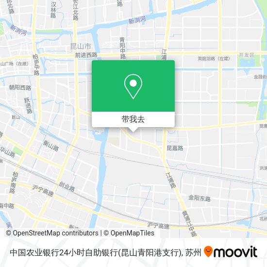 中国农业银行24小时自助银行(昆山青阳港支行)地图