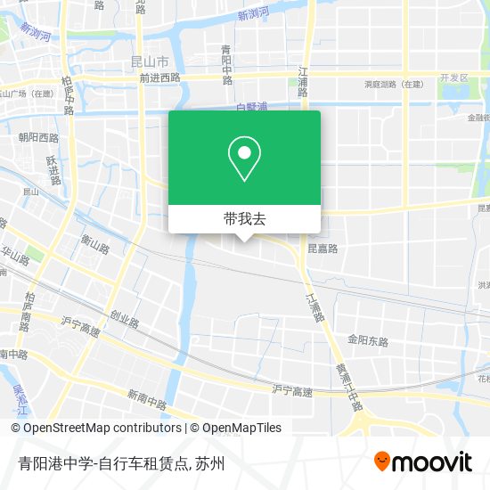 青阳港中学-自行车租赁点地图